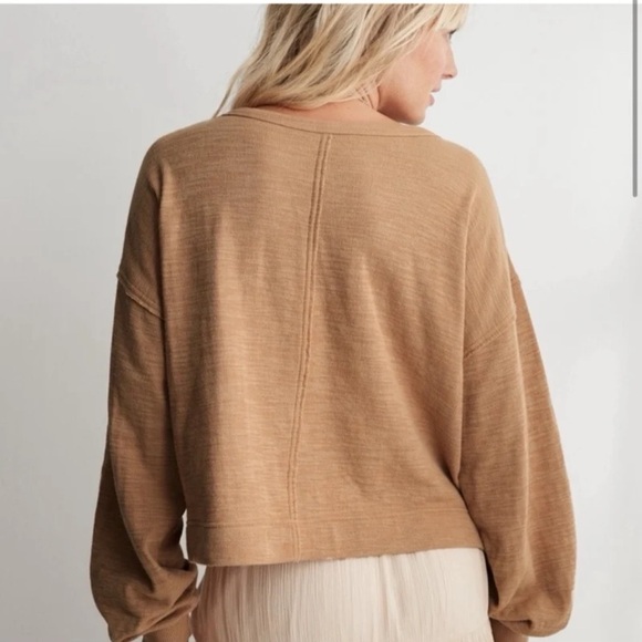 Aerie Endless Summer Crew Sweatshirt
In Toasty 
Size Small Oversized - Picture 2 of 12